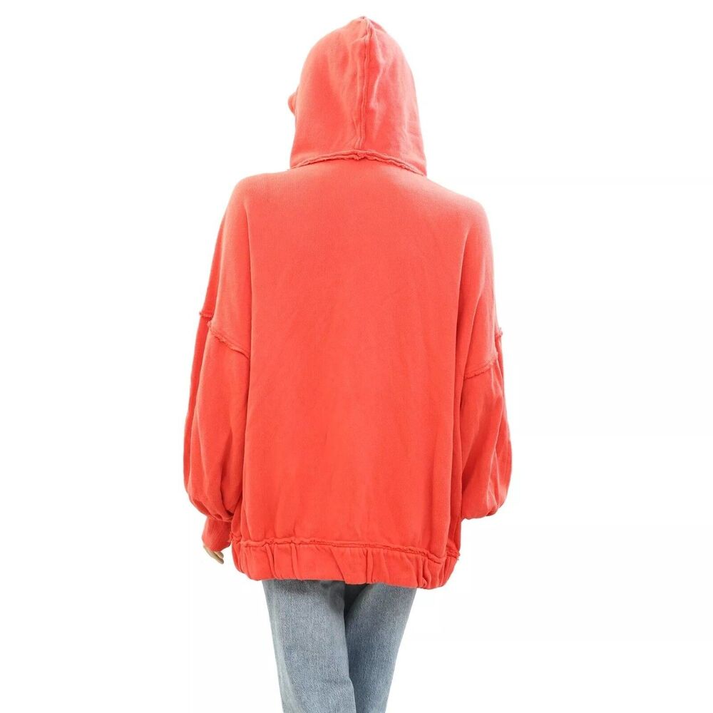Free People Lucky Zip Up Hoodie Jacket Christmas Oversized XS 275974 - Picture 8 of 9
